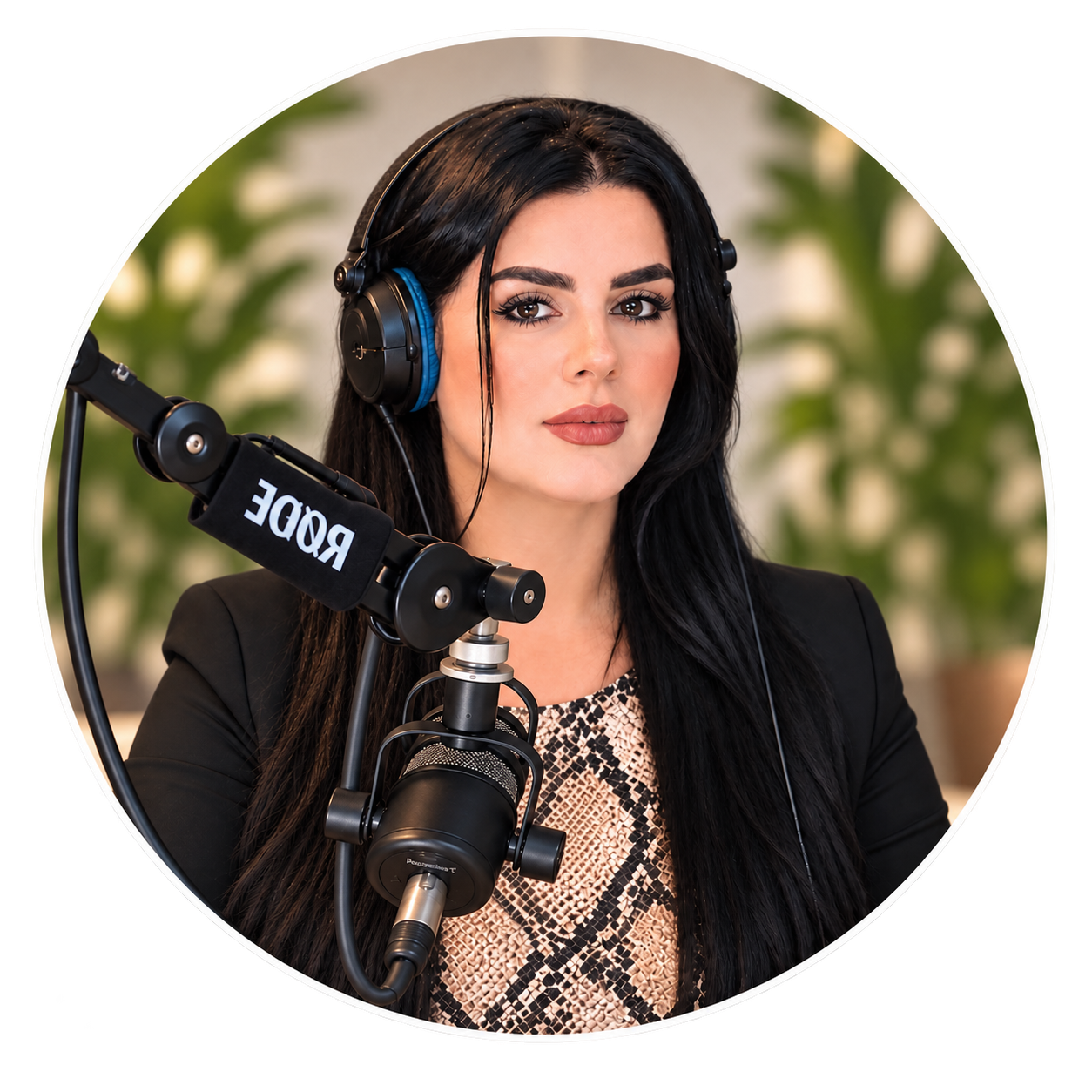 OneHand Foundation presenter behind a studio microphone